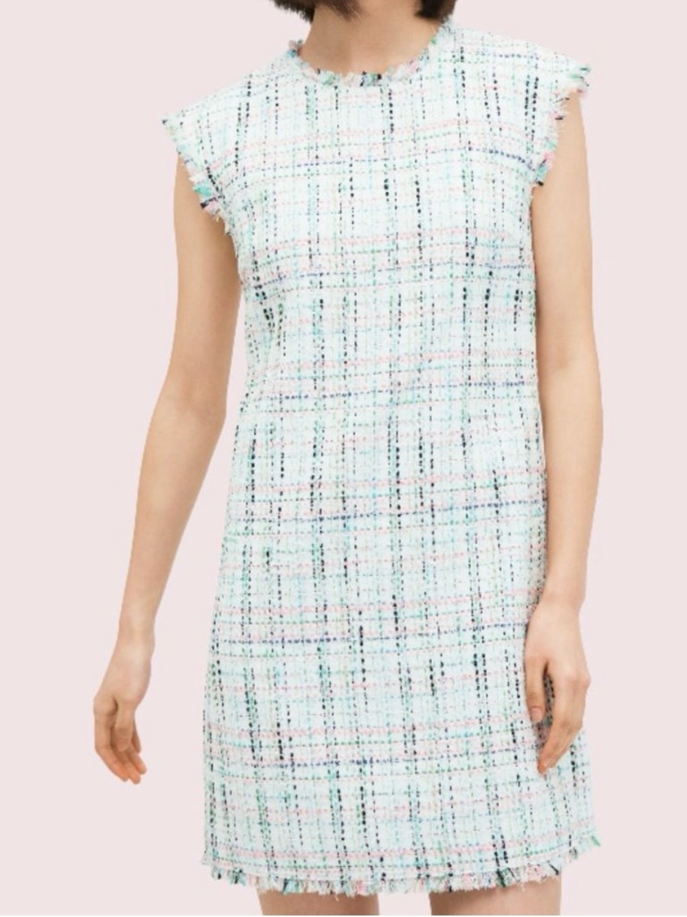 kate spade pastel tweed shift mini dress, women’s 2